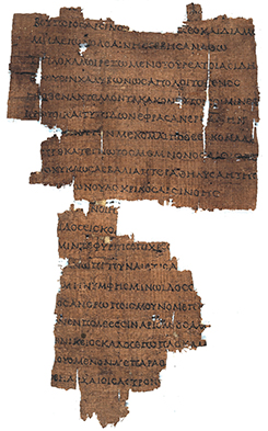 Papyrus fragment of the 'Coma Berenices' by Callimachus (1st cent. b.C. from Oxyrhynchus). Firenze, Biblioteca Medicea Laurenziana, PSI IX 1092r.