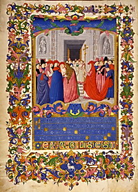 Consacrazione del Duomo di Firenze (25 marzo 1436) in un antifonario miniato. Firenze, Biblioteca Medicea Laurenziana, Edili 151, c. 7v