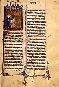 Miscellanea in francese contenente 'Le trésor' di Brunetto Latini (sec. XIII/XIV). Firenze, Biblioteca Medicea Laurenziana, Ashb. 125, c. 60r.